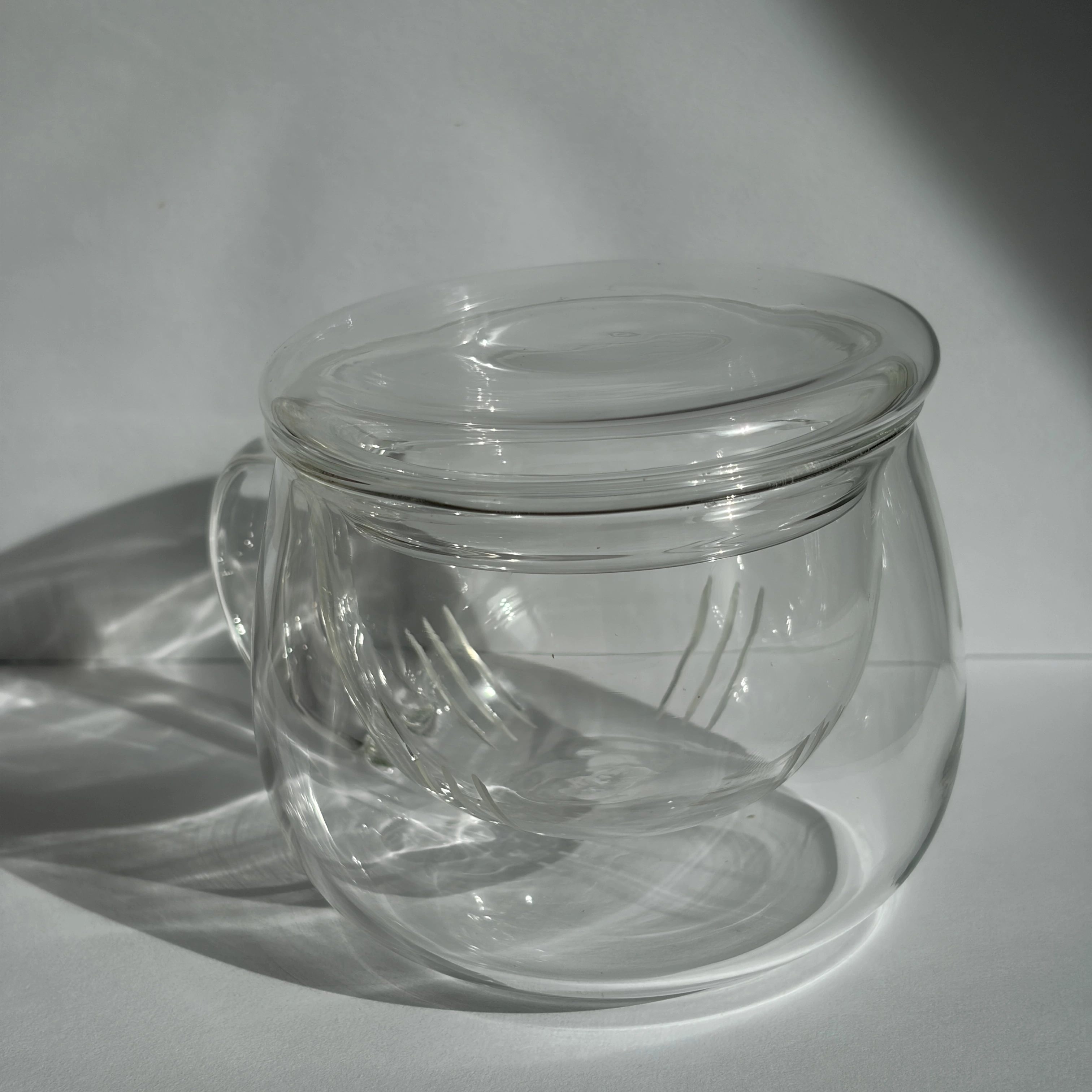 Glass Tea Cup With Infuser and Lid - 3