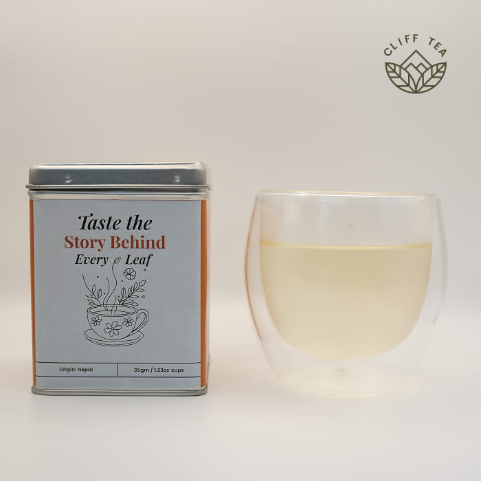 Ashwagandha root and powder with Floral tea