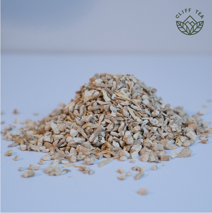 Ashwagandha root and powder with Floral tea