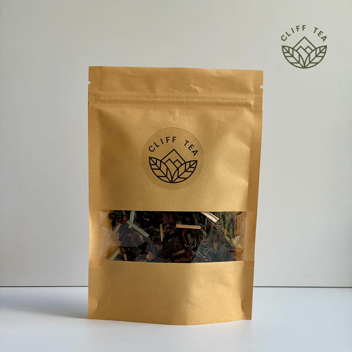 Colorful Floral tea blend with strawberry pieces