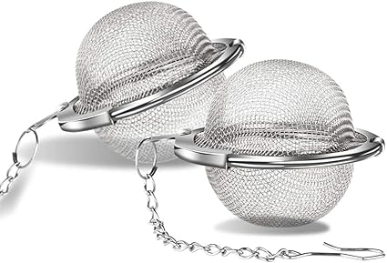 Pair of stainless steel tea infusers