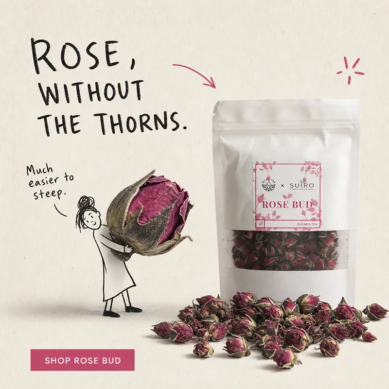 Whole dried rose buds for brewing
