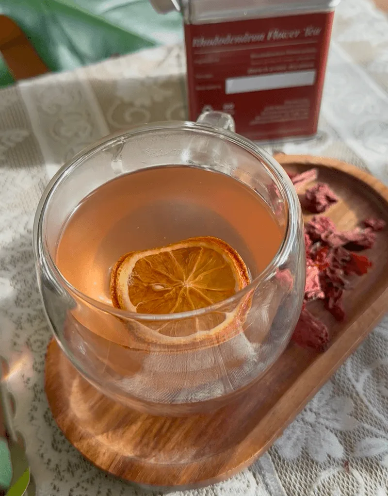Rhododendron Floral Infusion made with Cliff Natural Tea